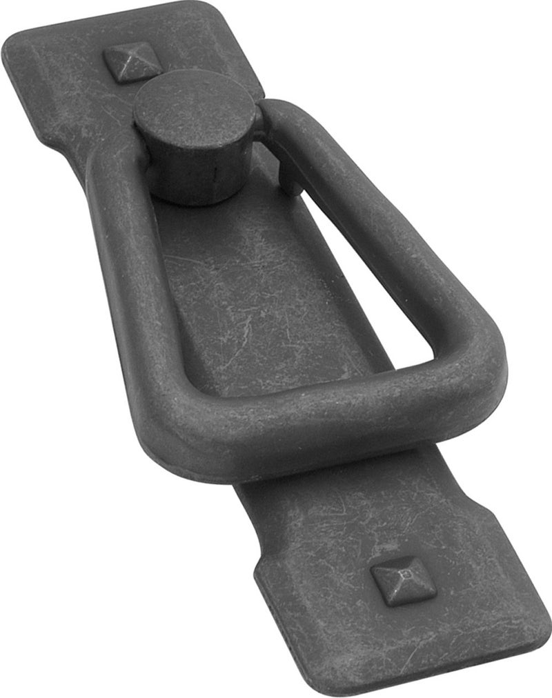 Hickory Hardware 1 Pack Solid Core Kitchen Cabinet Pulls, Luxury Cabinet Handles, Hardware for Doors & Dresser Drawers, 1-1/4 Inch Hole Center, Black Mist Antique, Old Mission Collection - Image 1